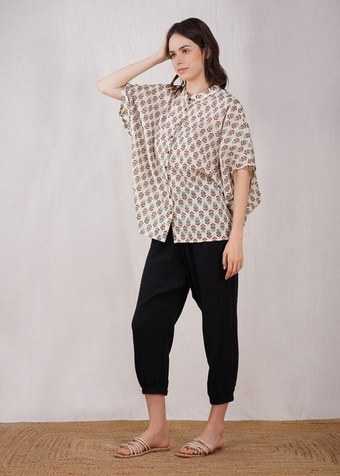 Women's Tia Relaxed Booti Shirt Grey